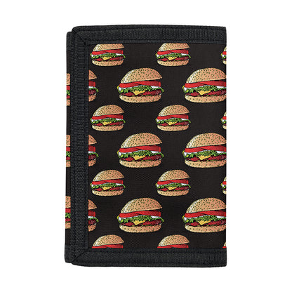 Cheeseburger Pattern Print Trifold Wallet