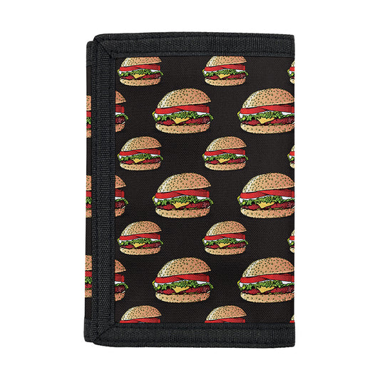 Cheeseburger Pattern Print Trifold Wallet