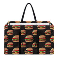 Cheeseburger Pattern Print Utility Tote Bag