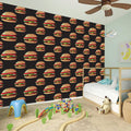 Cheeseburger Pattern Print Wall Sticker