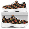 Cheeseburger Pattern Print White Chunky Shoes