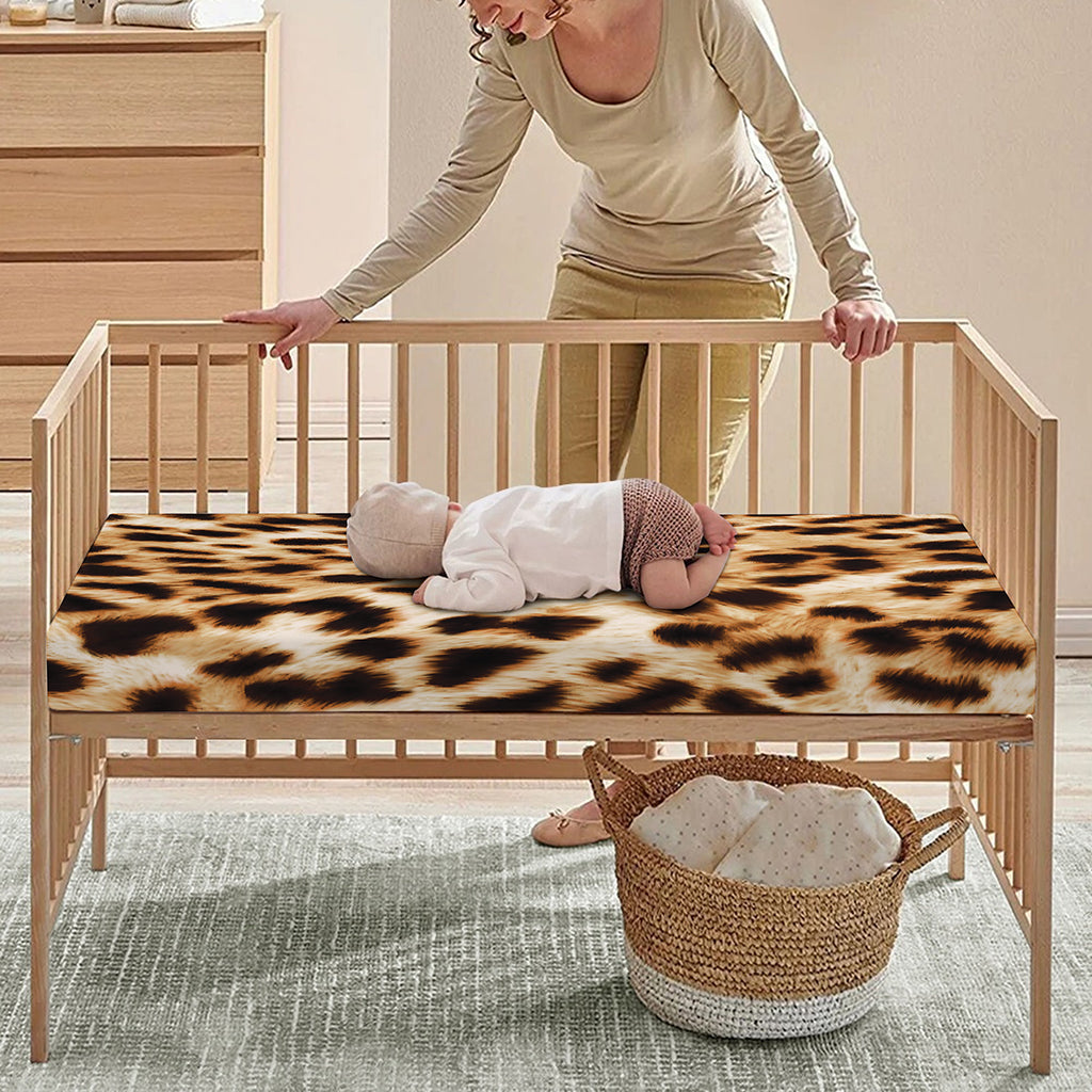 Cheetah Print Baby Crib Sheet