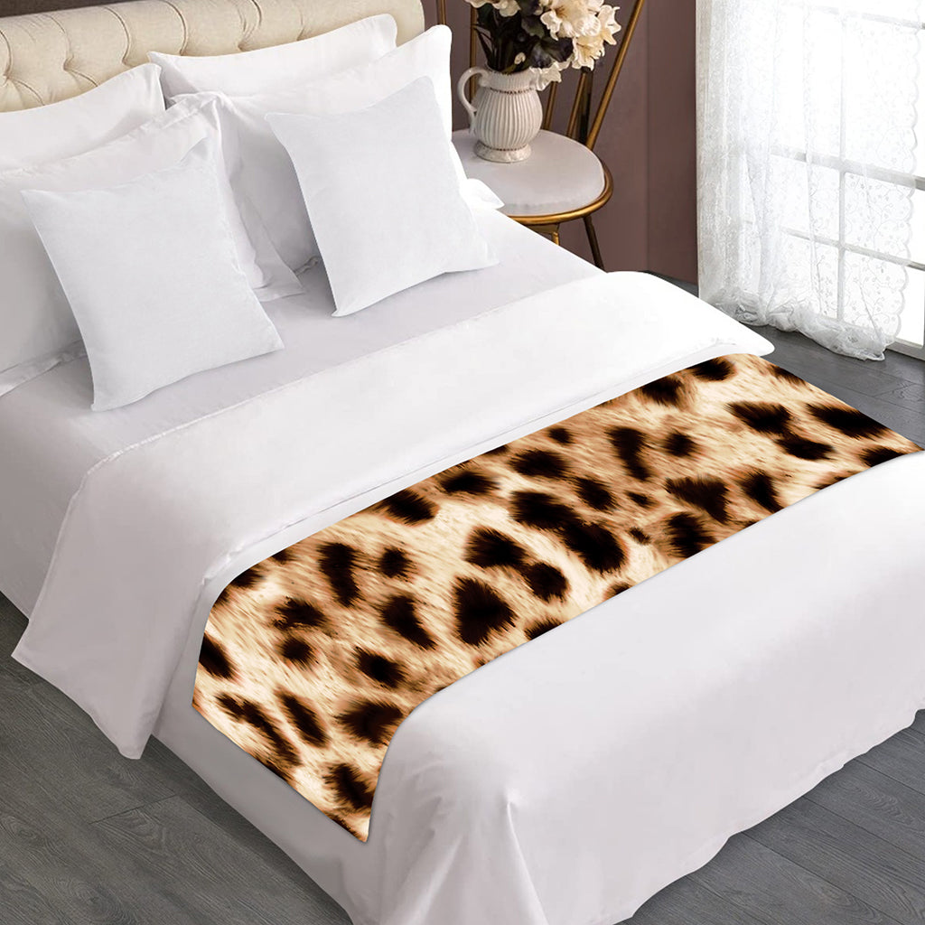 Cheetah Print Bed Runner