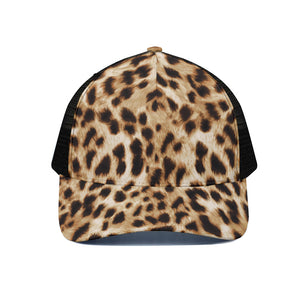 Cheetah Print Black Mesh Trucker Cap