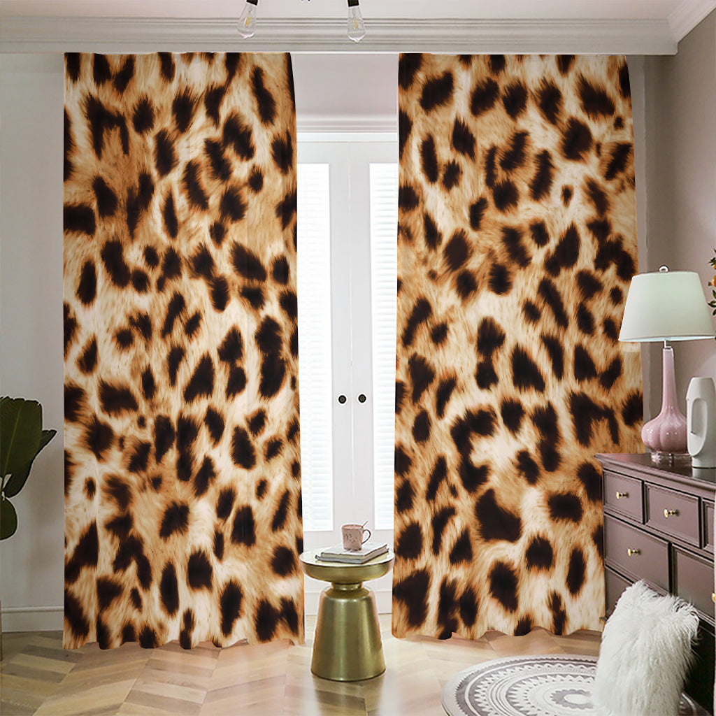 Cheetah Print Blackout Pencil Pleat Curtains