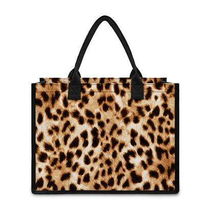 Cheetah Print Canvas Tote Bag
