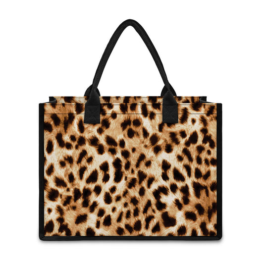 Cheetah Print Canvas Tote Bag