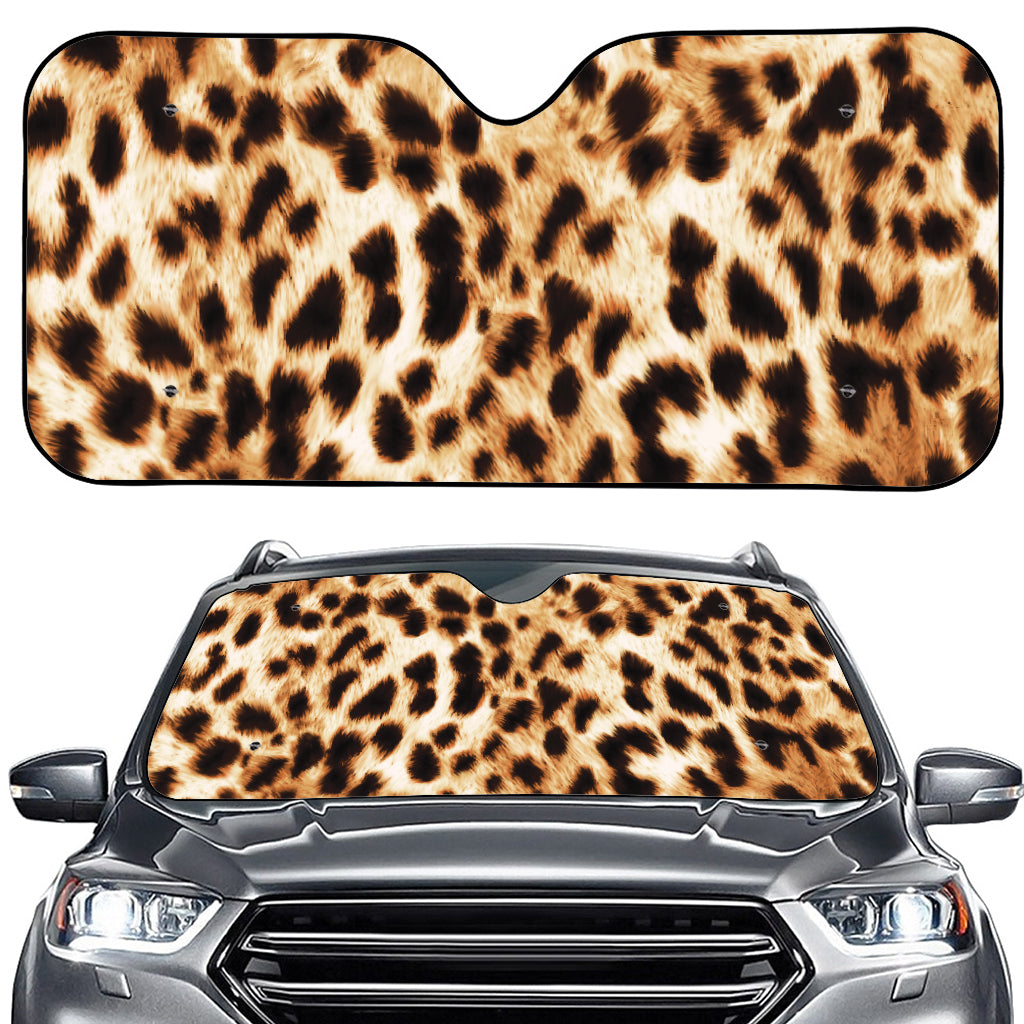 Cheetah Print Car Windshield Sun Shade