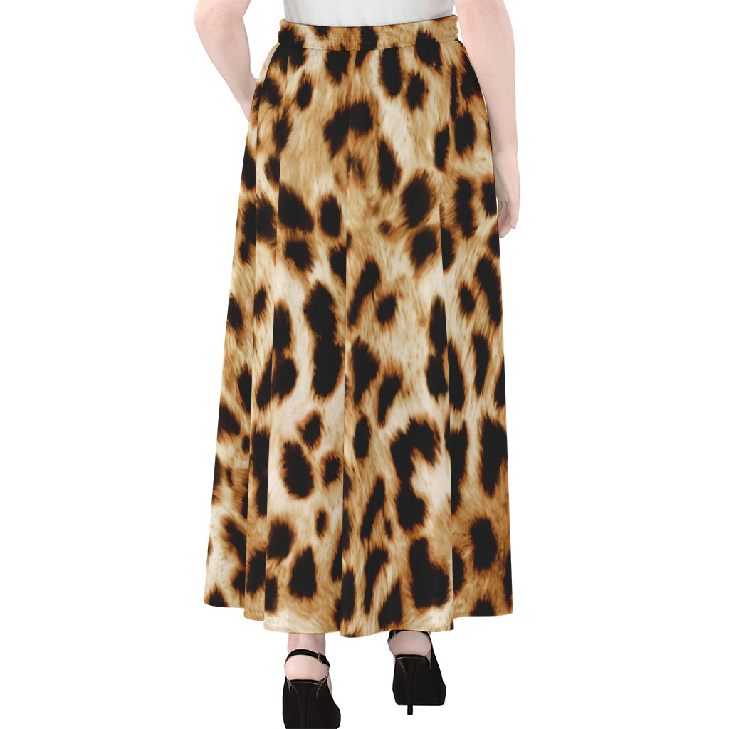 Cheetah Print Chiffon Maxi Skirt