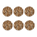 Cheetah Print Coaster Set