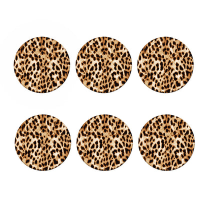 Cheetah Print Coaster Set
