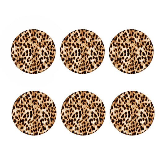 Cheetah Print Coaster Set