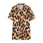 Cheetah Print Cotton Hawaiian Shirt