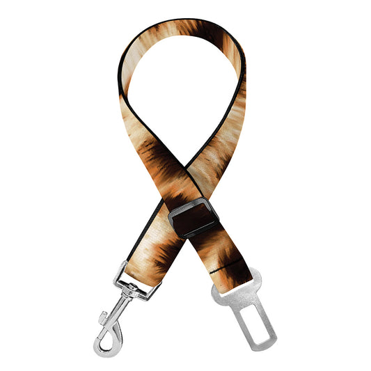 Cheetah Print Dog Seat Belt
