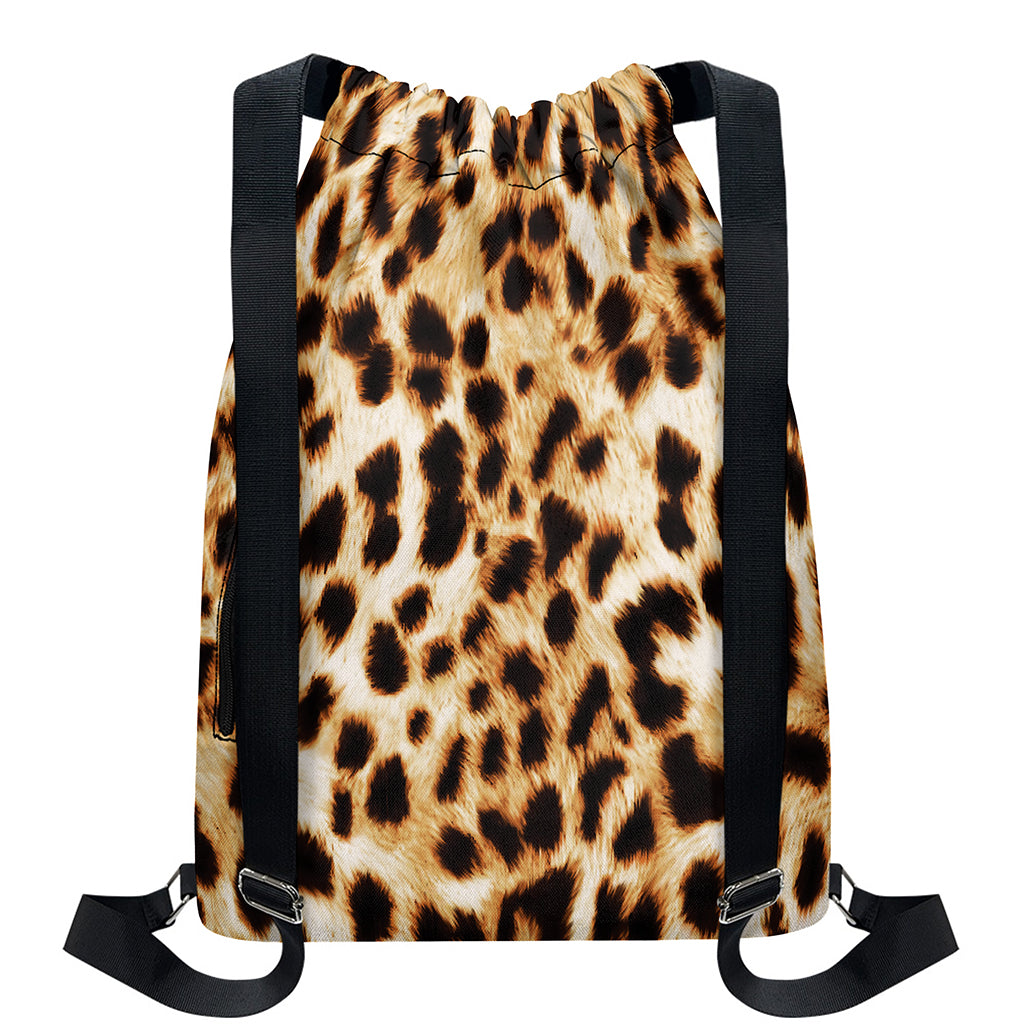 Cheetah Print Drawstring Backpack