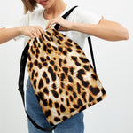 Cheetah Print Drawstring Backpack