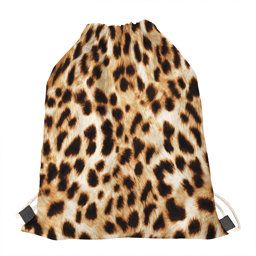 Cheetah Print Drawstring Bag