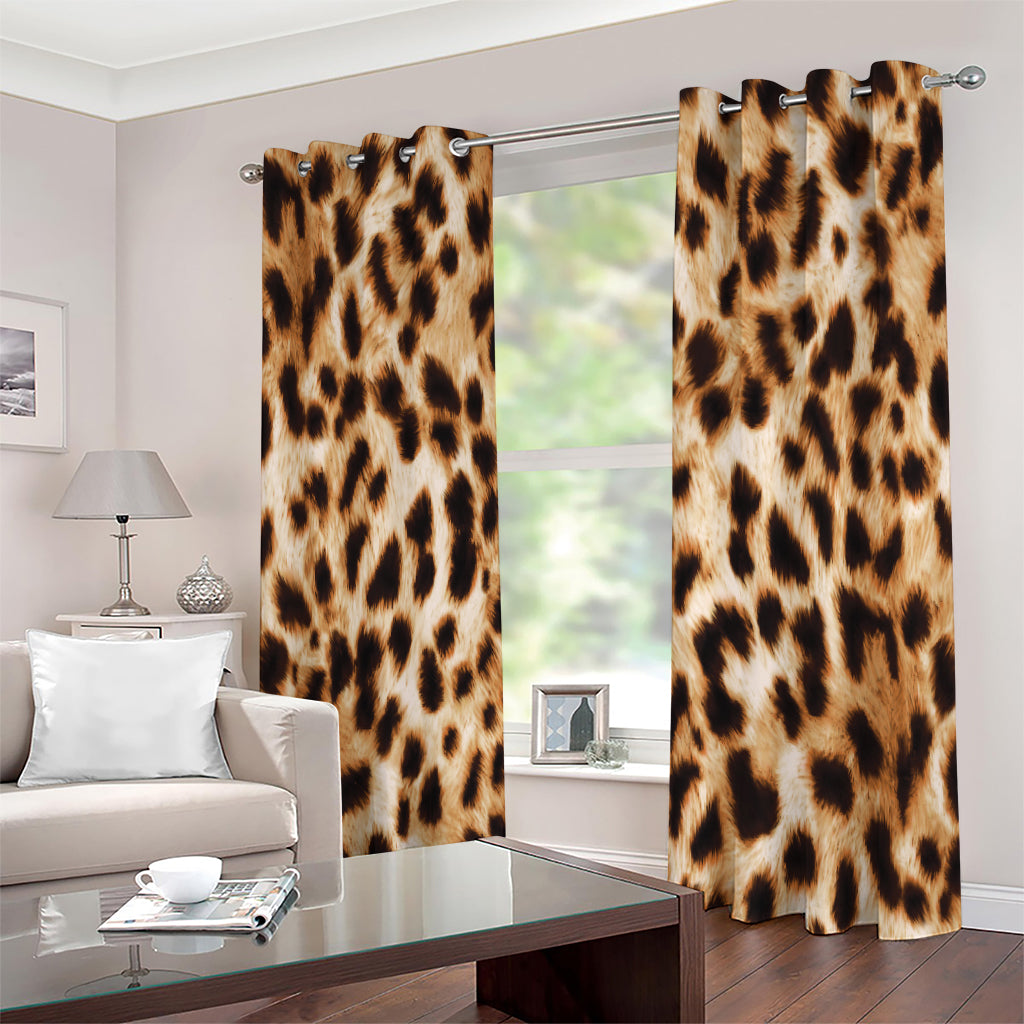 Cheetah Print Extra Wide Grommet Curtains