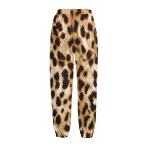 Cheetah Print Fleece Lined Knit Pants