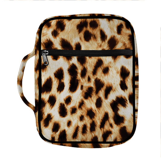 Cheetah Print Front Pocket Bible Bag
