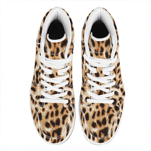 Cheetah Print High Top Leather Sneakers