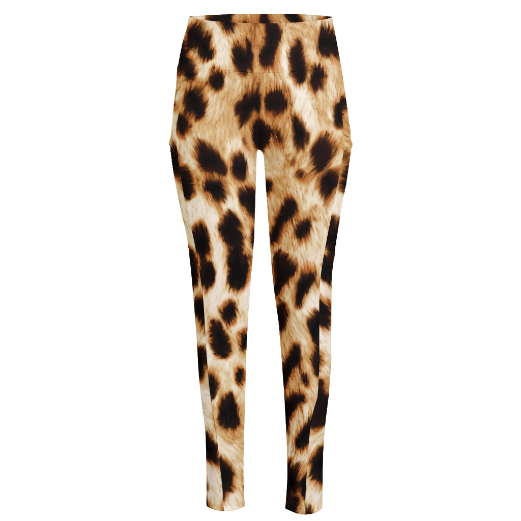 Cheetah Print High-Waisted Pocket Leggings