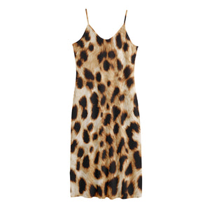 Cheetah Print Jersey Midi Cami Dress