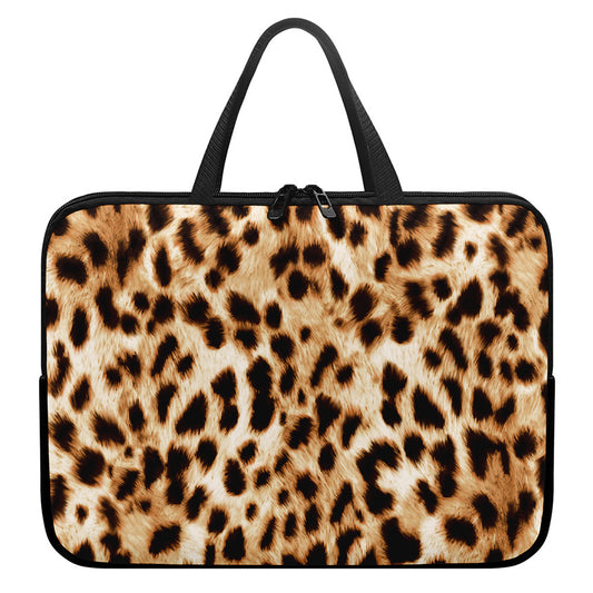 Cheetah Print Laptop Sleeve With Handle