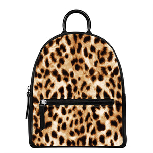 Cheetah Print Leather Backpack