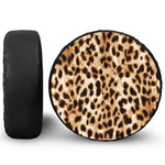 Cheetah Print Leather Spare Tire Cover