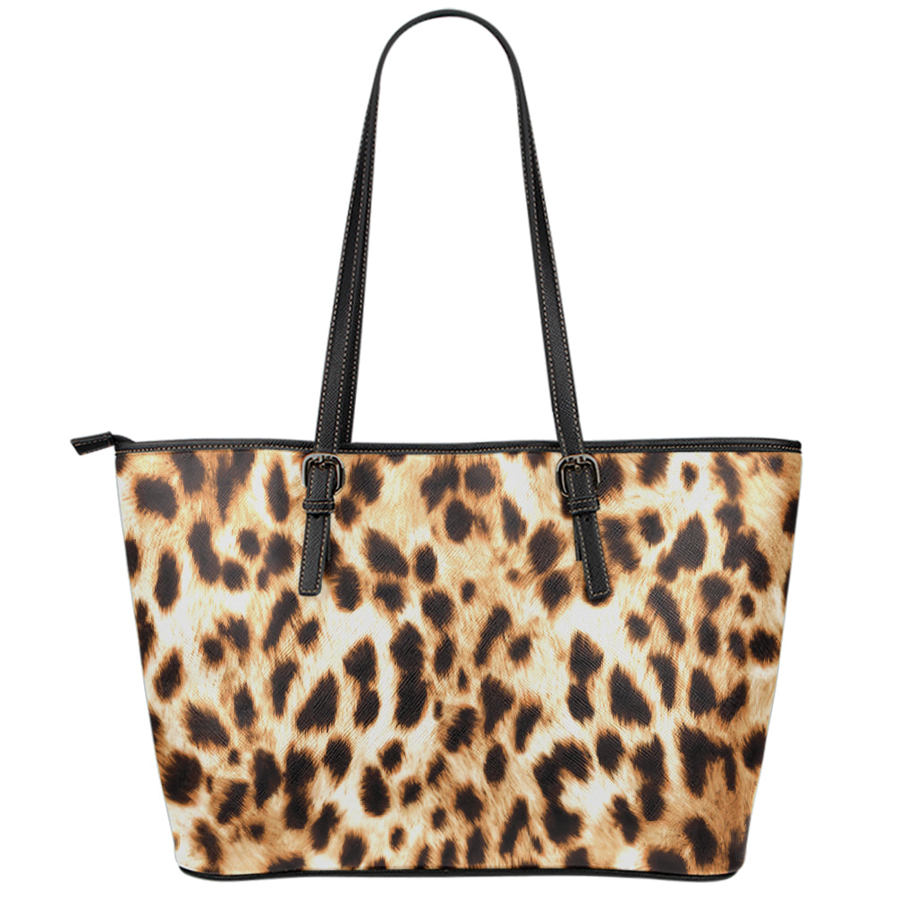 Cheetah Print Leather Tote Bag