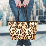 Cheetah Print Leather Tote Bag