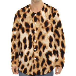 Cheetah Print Long Sleeve Baseball Jersey