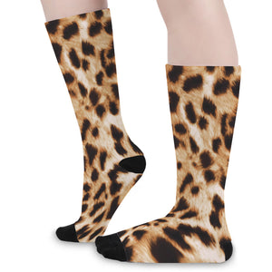 Cheetah Print Long Socks