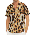Cheetah Print Men's Deep V-Neck Shirt
