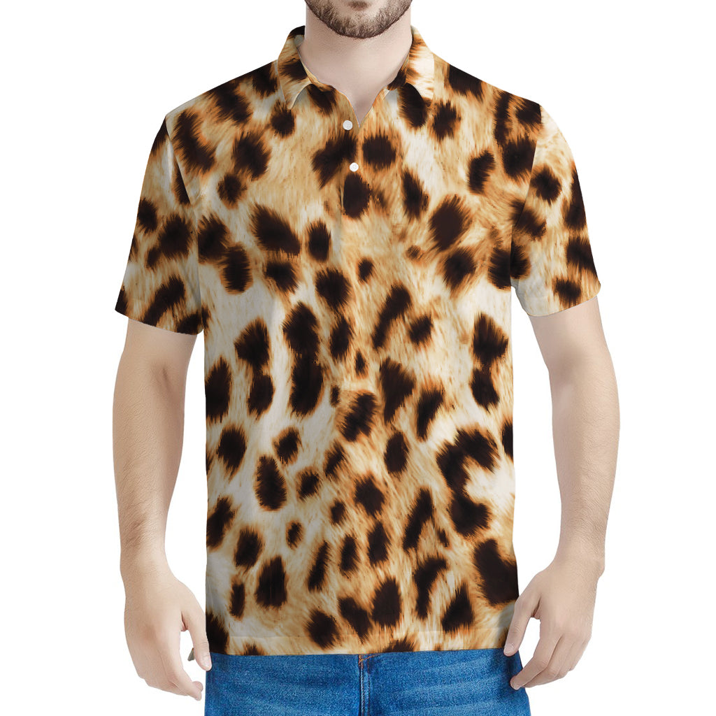 Cheetah Print Men's Polo Shirt