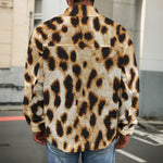 Cheetah Print Men's Shirt Jacket