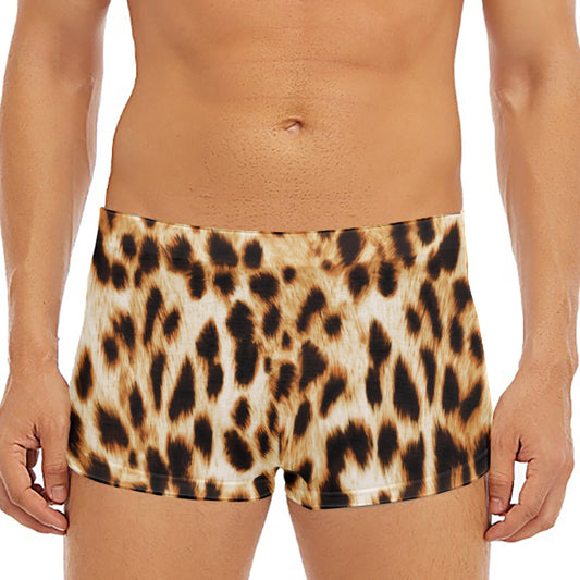 Cheetah Print Men's Short Boxer Briefs