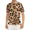 Cheetah Print Men's Short Sleeve Rash Guard