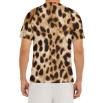 Cheetah Print Men's Short Sleeve Rash Guard