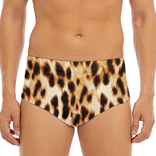 Cheetah Print Men's Triangle Swim Briefs