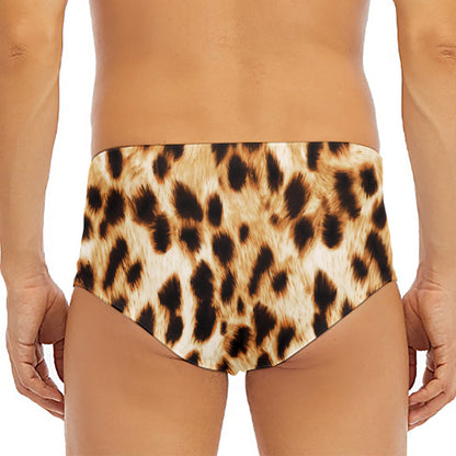 Cheetah Print Men's Triangle Swim Briefs