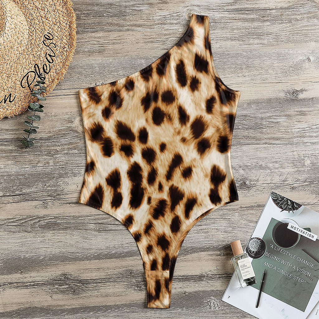 Cheetah Print One Shoulder Bodysuit