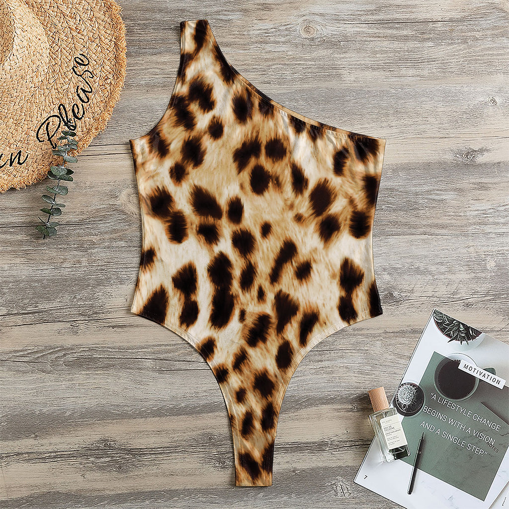 Cheetah Print One Shoulder Bodysuit