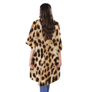 Cheetah Print Open Front Beach Cover Up