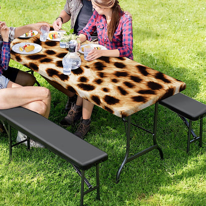 Cheetah Print Picnic Table Cover
