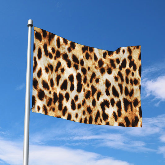 Cheetah Print Polyester Flag