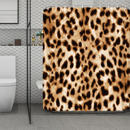 Cheetah Print Polyester Shower Curtain