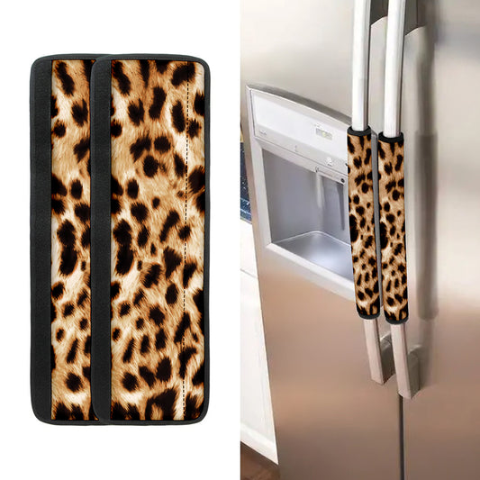 Cheetah Print Refrigerator Handle Covers