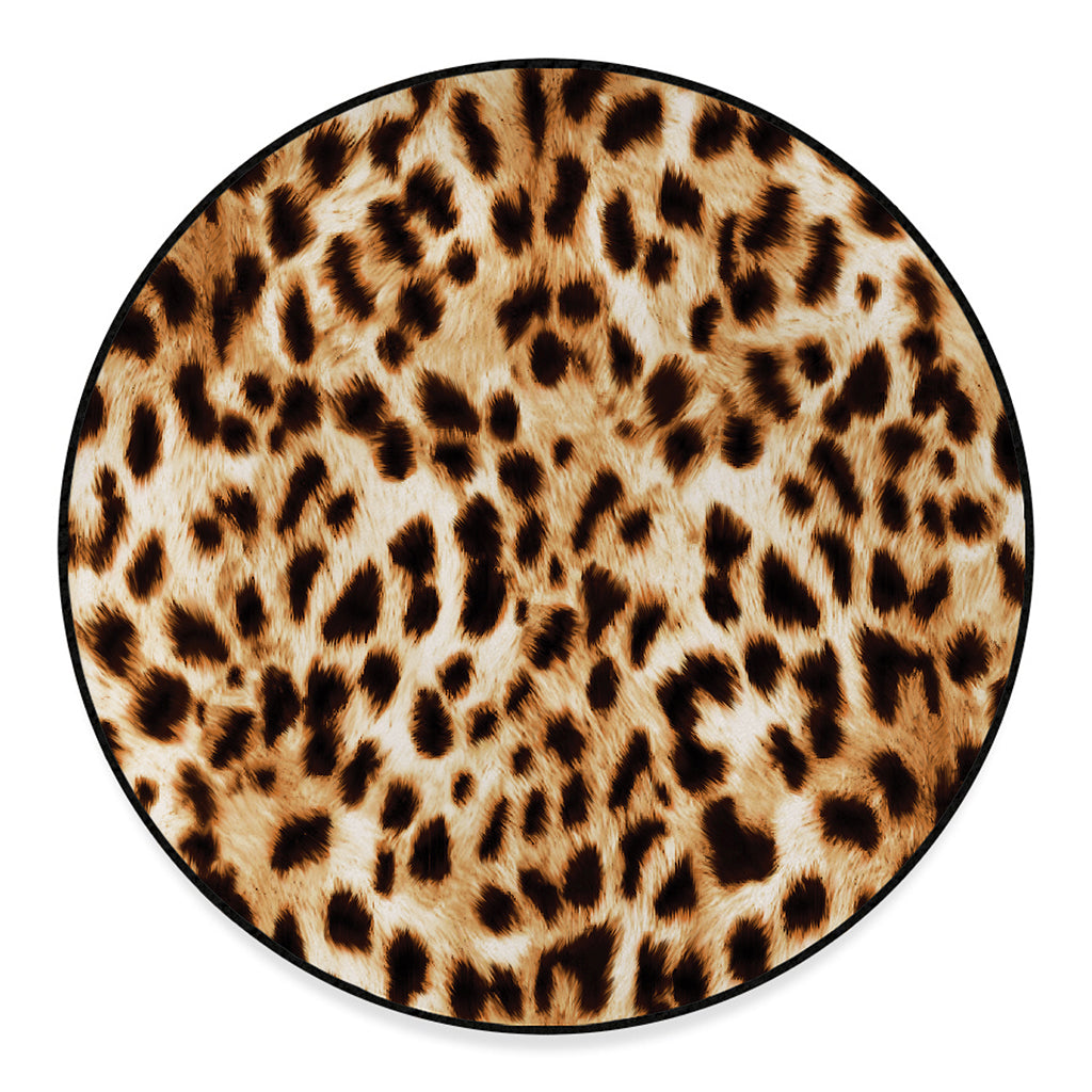 Cheetah Print Round Floor Mat